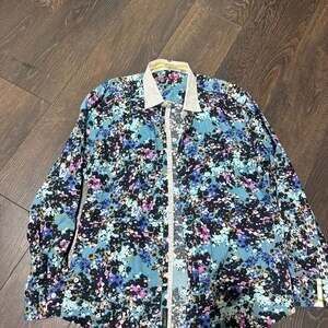 Nordstrom Robert Graham X Collection Tortuga Multi Color Floral LS Shirt XL